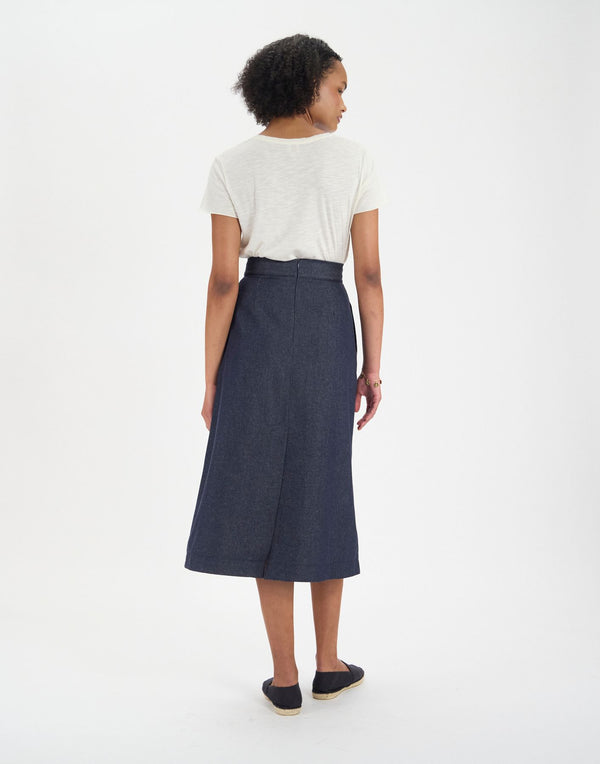 Ines De La Fressange Jupe Plissée Maud Marine