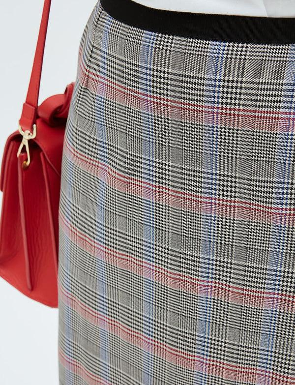 Ines De La Fressange Jupe Rika En Laine Gris