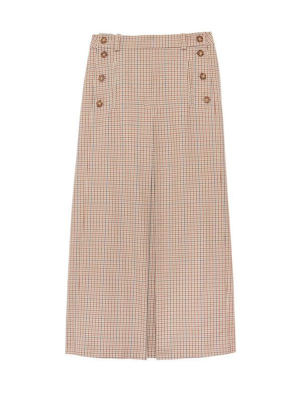 ines de la fressange Jupe Yona beige à carreaux