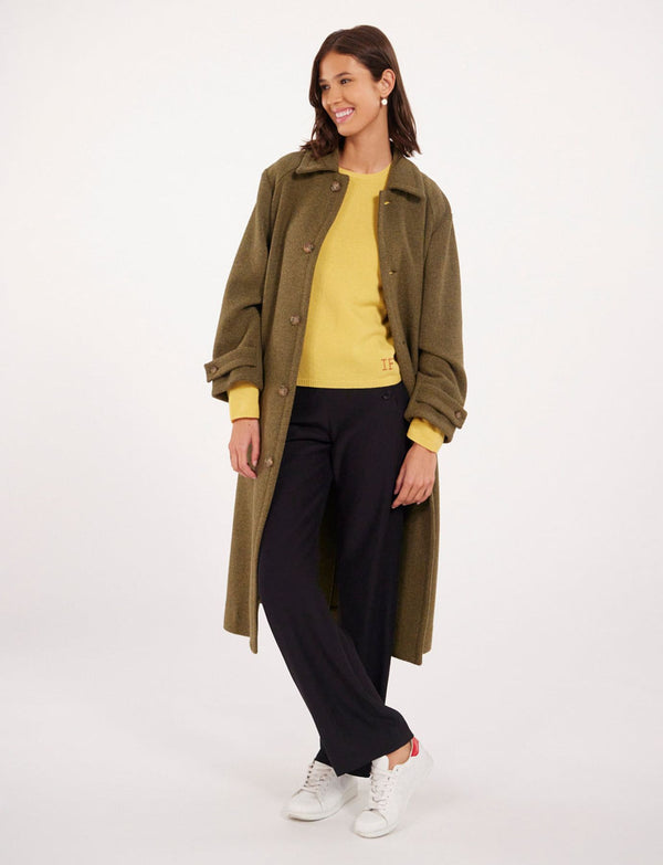 Ines De La Fressange Manteau Esme Kaki Laine