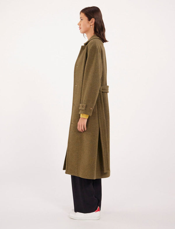 Ines De La Fressange Manteau Esme Kaki Laine
