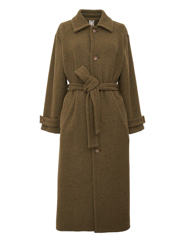 ines de la fressange Manteau Esme kaki laine