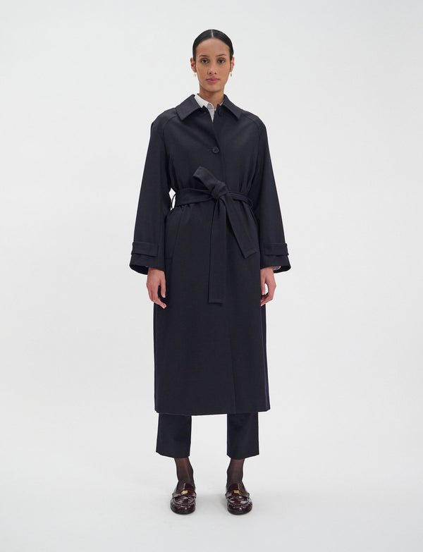 Ines De La Fressange Manteau Esmé Laine Navy