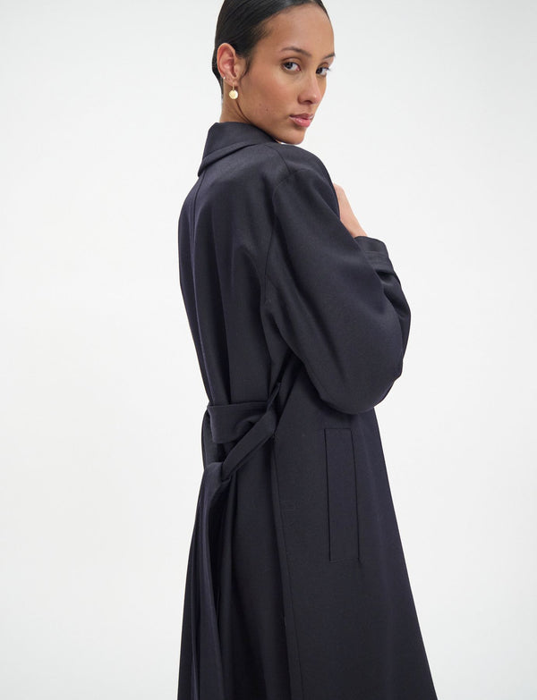 Ines De La Fressange Manteau Esmé Laine Navy