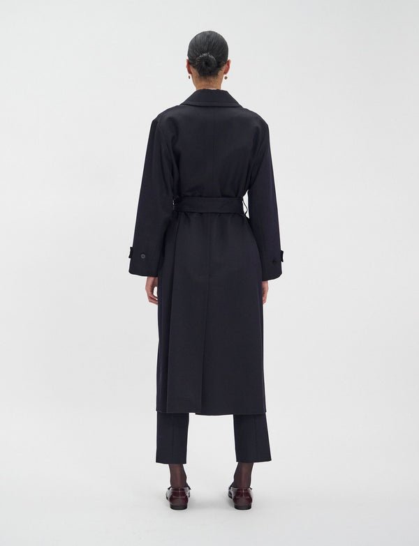Ines De La Fressange Manteau Esmé Laine Navy