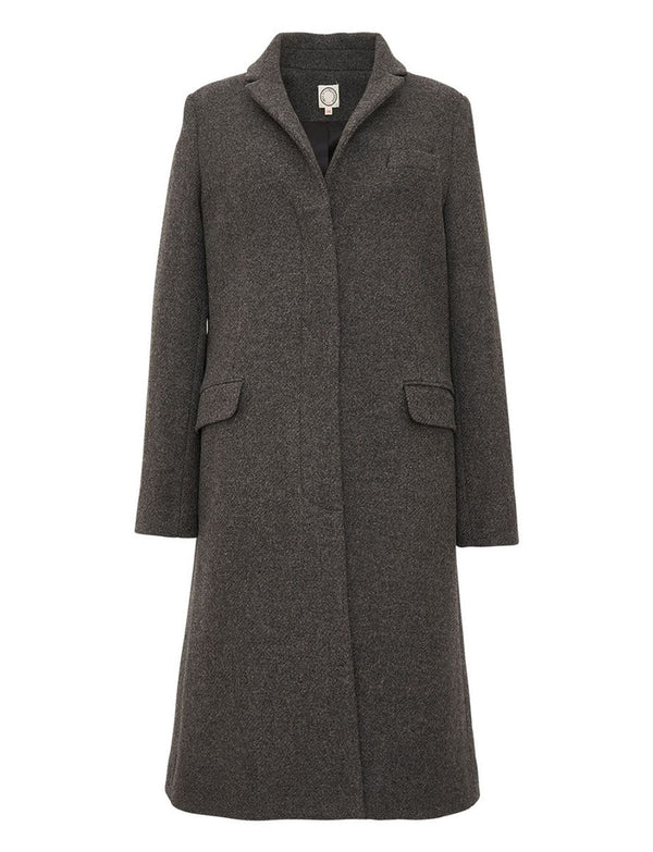 ines de la fressange Manteau Franck gris 100% laine