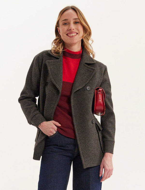 Ines De La Fressange Manteau Romaric Gris