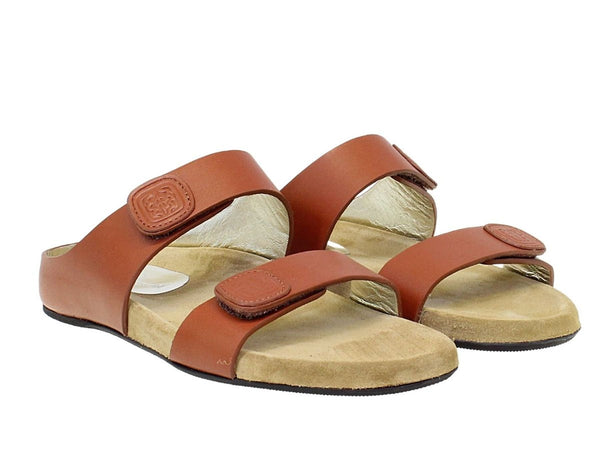 Ines De La Fressange Mules Delia Cuir Cognac