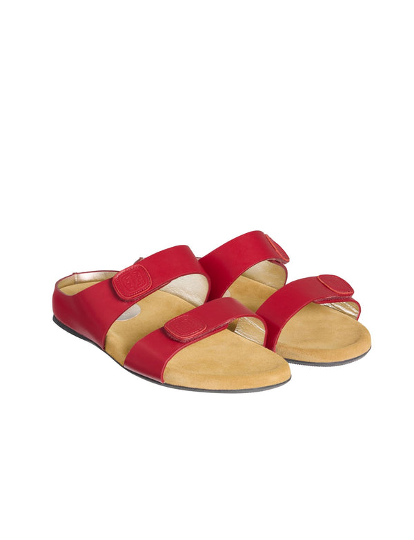 Ines De La Fressange Mules Delia Cuir Rouge