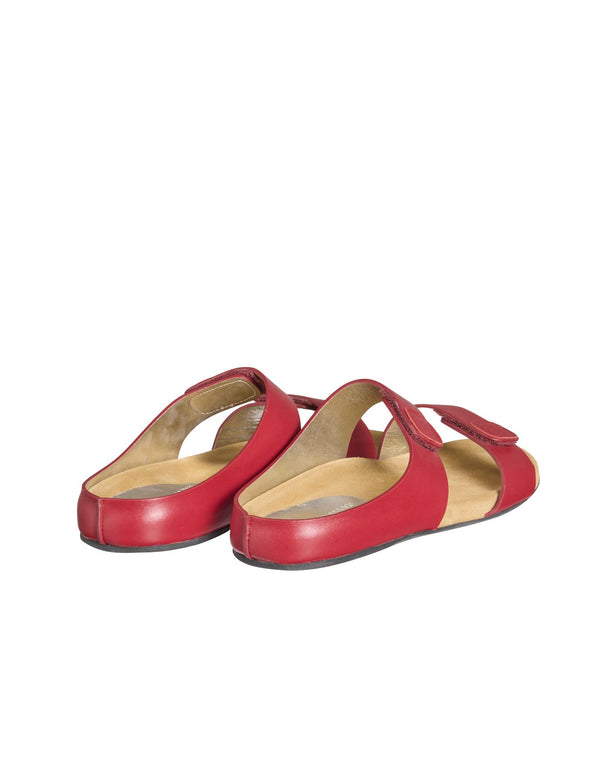 Ines De La Fressange Mules Delia Cuir Rouge