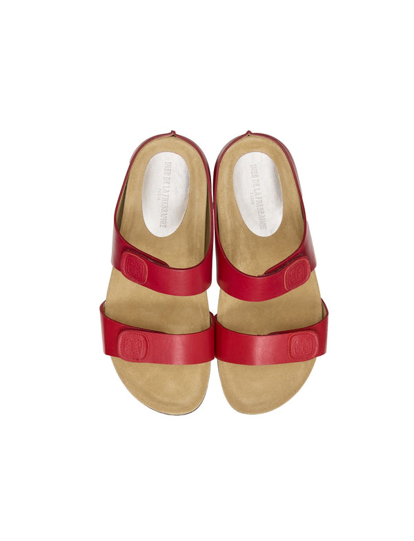Ines De La Fressange Mules Delia Cuir Rouge