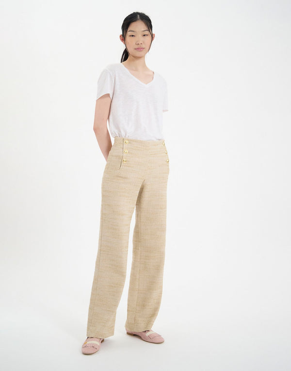 Ines De La Fressange Pantalon à Pont Gabriel Sable