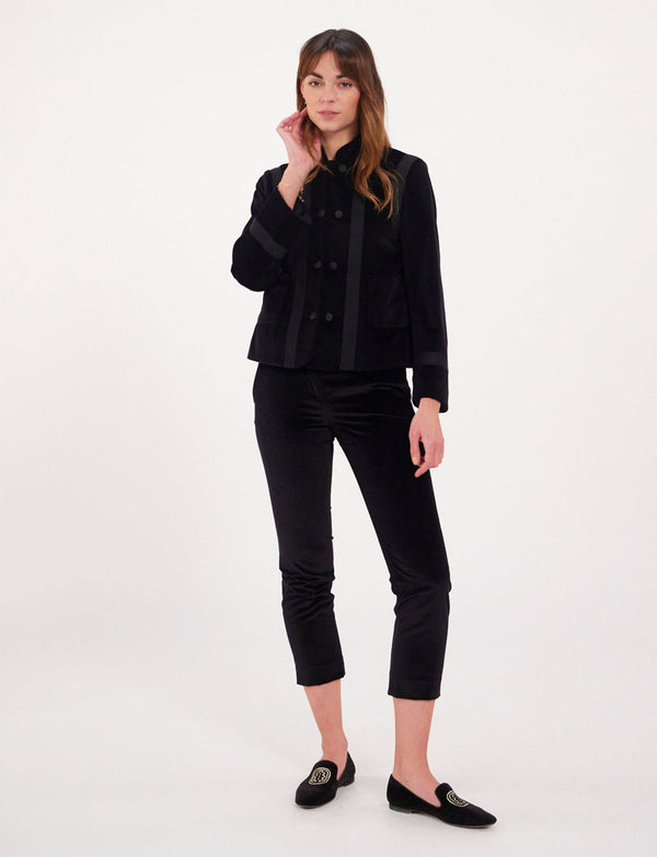 Ines De La Fressange Pantalon Audrey Noir Velours