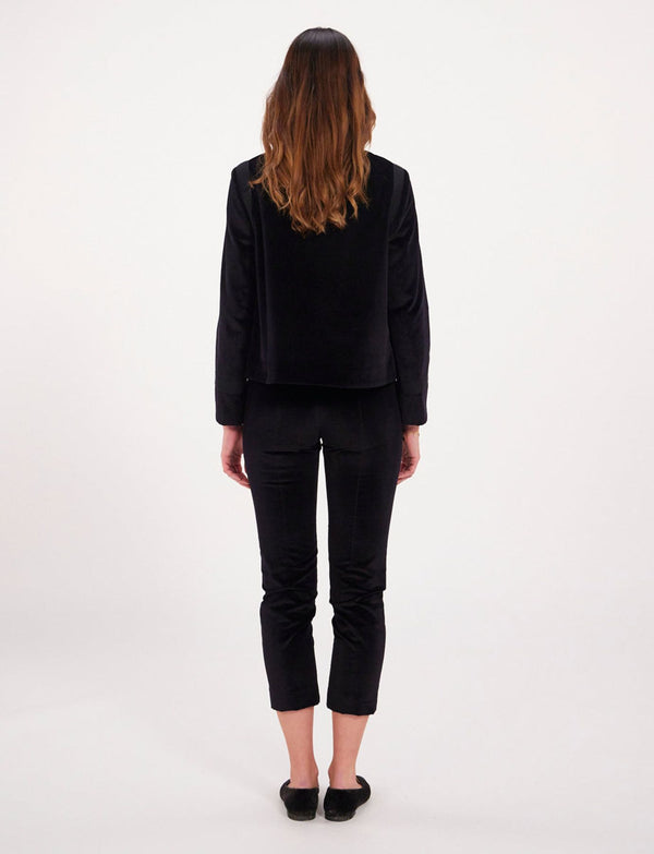 Ines De La Fressange Pantalon Audrey Noir Velours