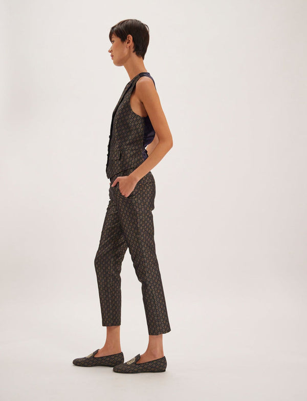 Ines De La Fressange Pantalon Audrey Tissu à Motif