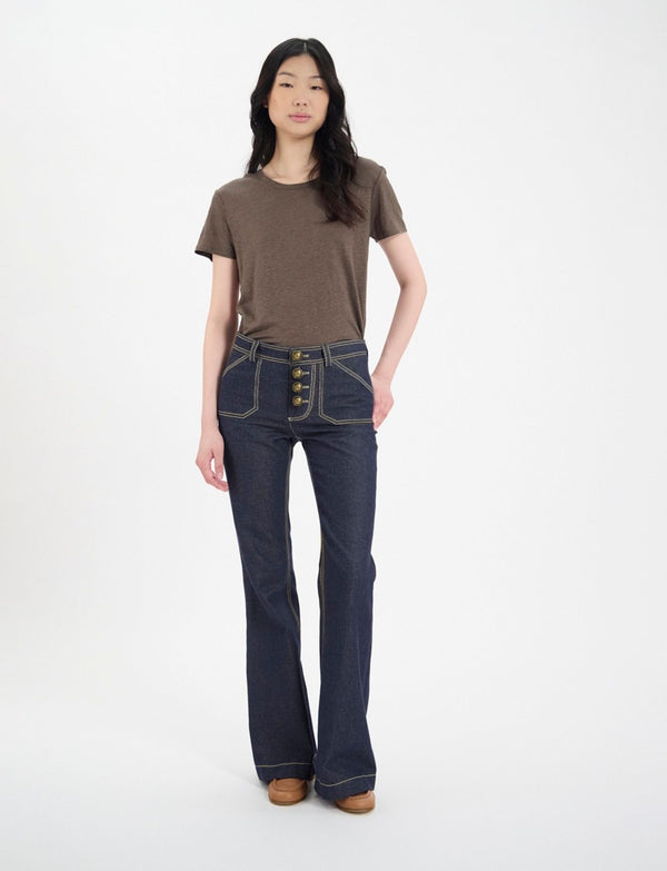 Ines De La Fressange Pantalon Charlotte Bleu
