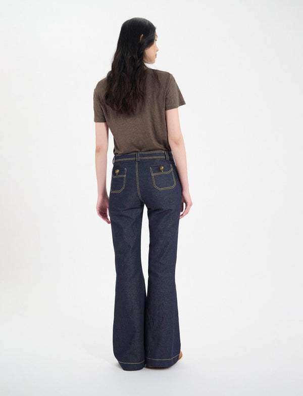 Ines De La Fressange Pantalon Charlotte Bleu