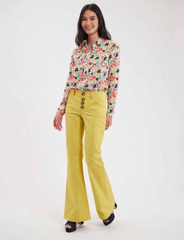 Ines De La Fressange Pantalon Charlotte Jaune