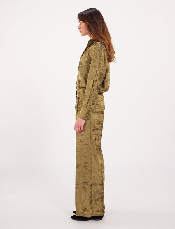 Ines De La Fressange Pantalon Ernestine Or Lamé