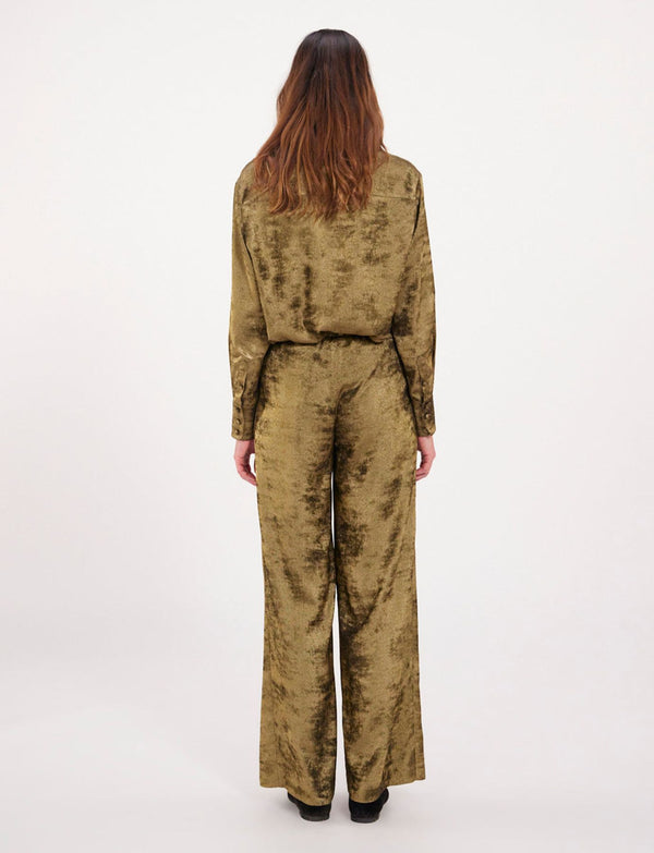 Ines De La Fressange Pantalon Ernestine Or Lamé