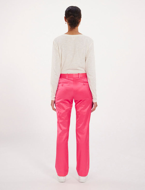 Ines De La Fressange Pantalon Francisco Satin Rose