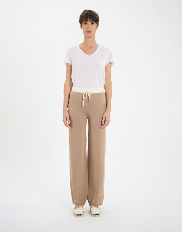 Ines De La Fressange Pantalon John En Coton Beige