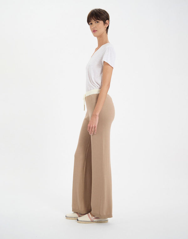 Ines De La Fressange Pantalon John En Coton Beige