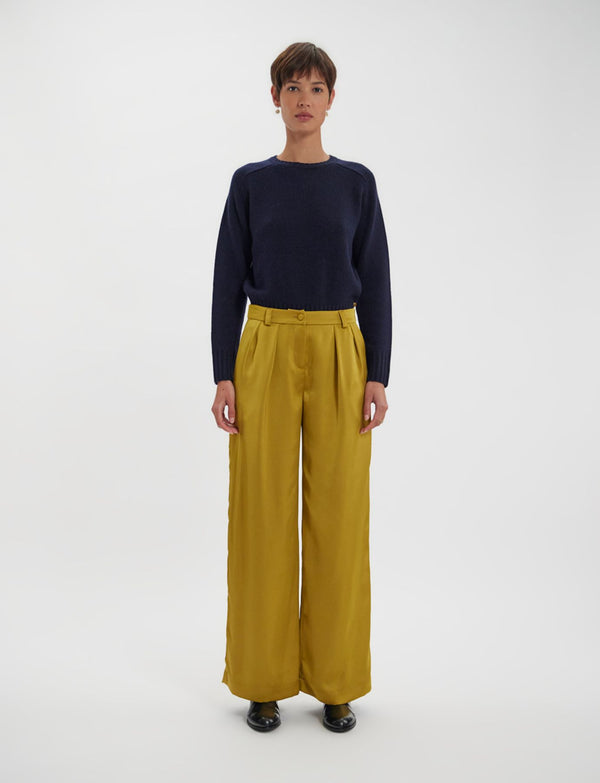 Ines De La Fressange Pantalon Luciano Moutarde