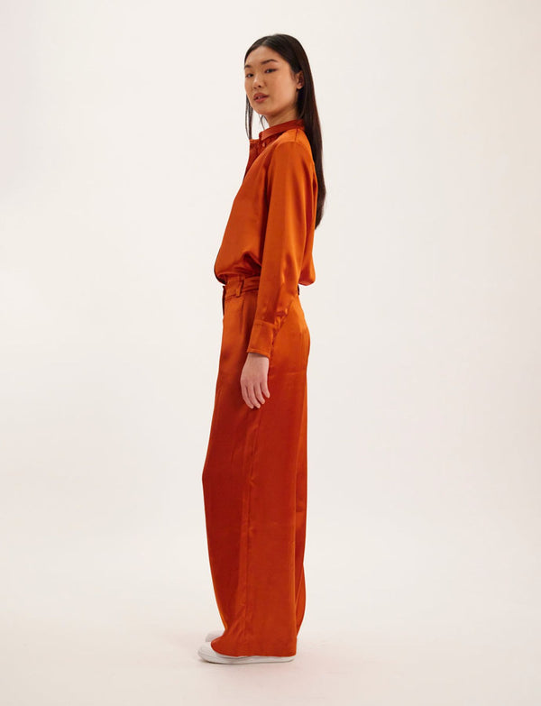 Ines De La Fressange Pantalon Luciano Orange Brûlé