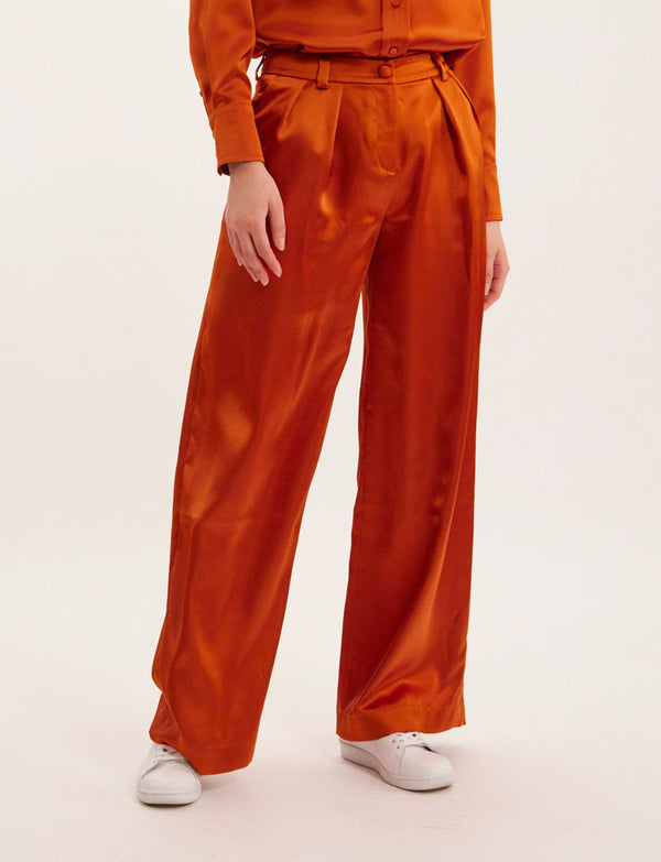 Ines De La Fressange Pantalon Luciano Orange Brûlé