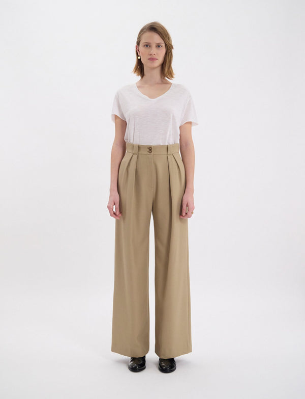 Ines De La Fressange Pantalon Marlène Beige