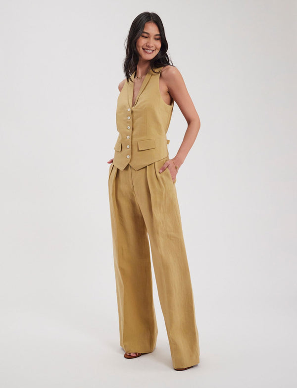 Ines De La Fressange Pantalon Marlène En Lin