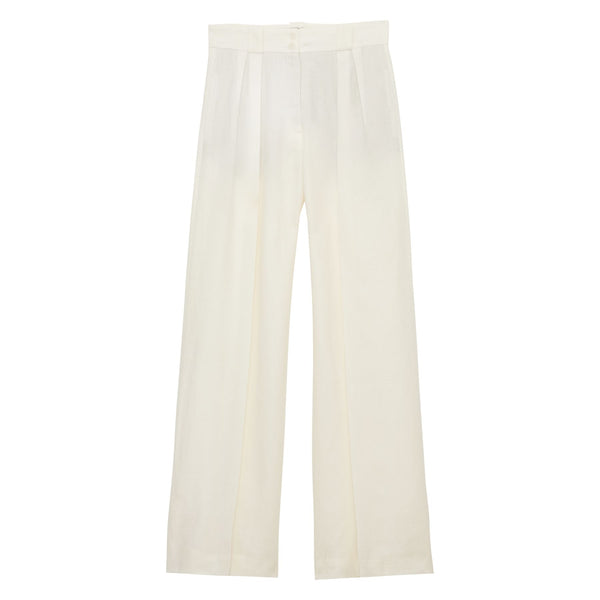 ines de la fressange Pantalon Marlène en lin blanc