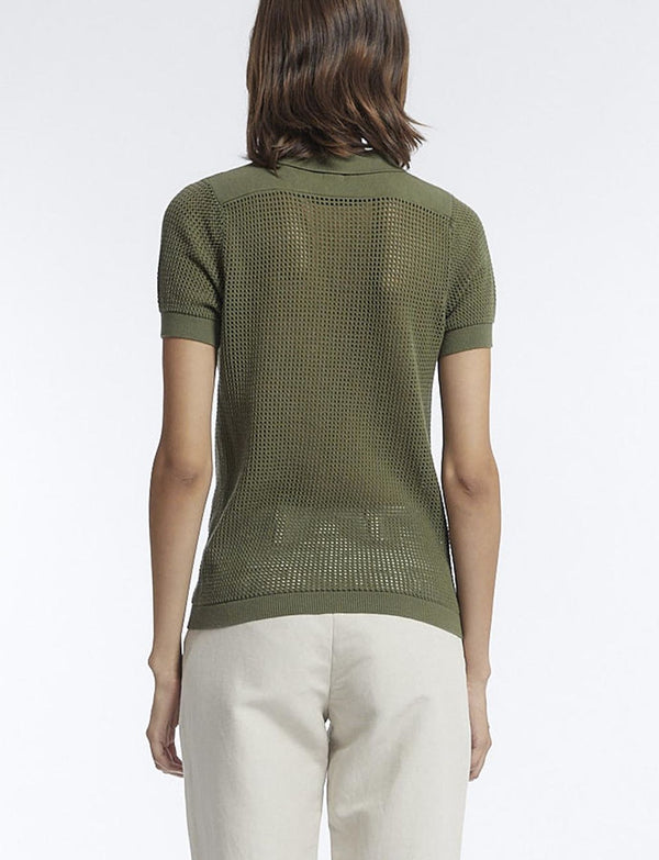 Ines De La Fressange Polo Ilario Crochet Kaki