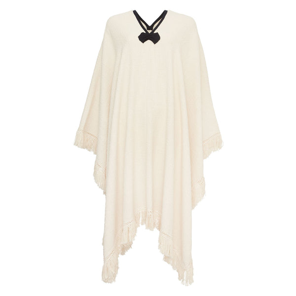 ines de la fressange Poncho Gonzalo en coton écru