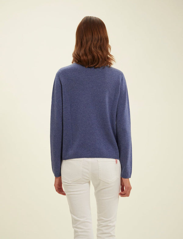 Ines De La Fressange Pull Angelina Bleu Denim