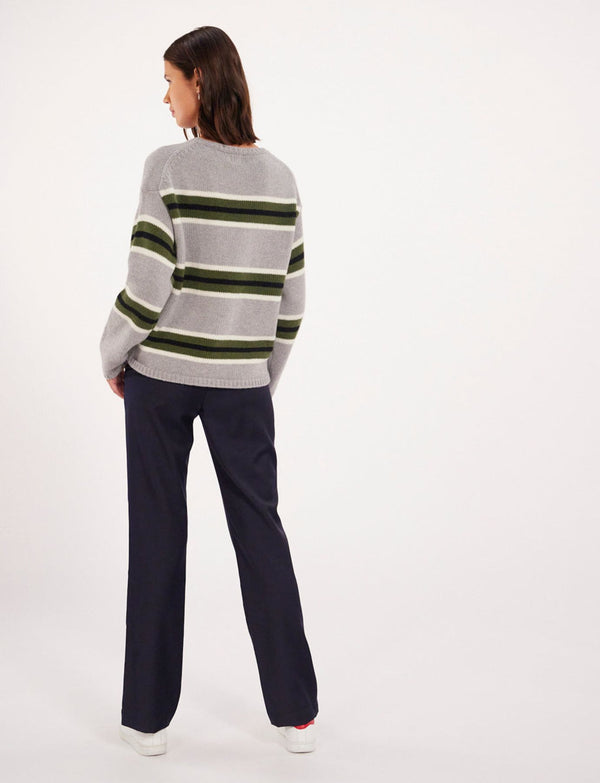 Ines De La Fressange Pull Elina Gris/ Vert Laine