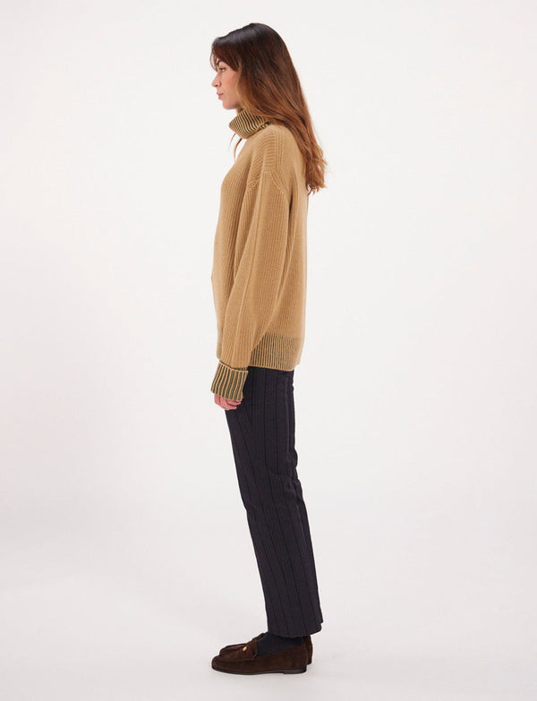 Ines De La Fressange Pull Esra Beige En Laine