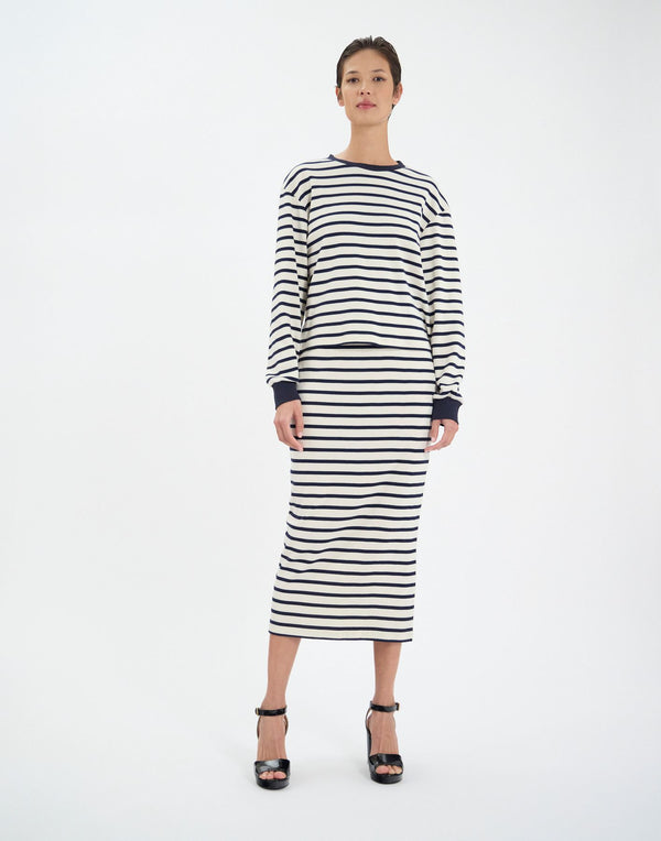 Ines De La Fressange Pull Layann En Coton Marine