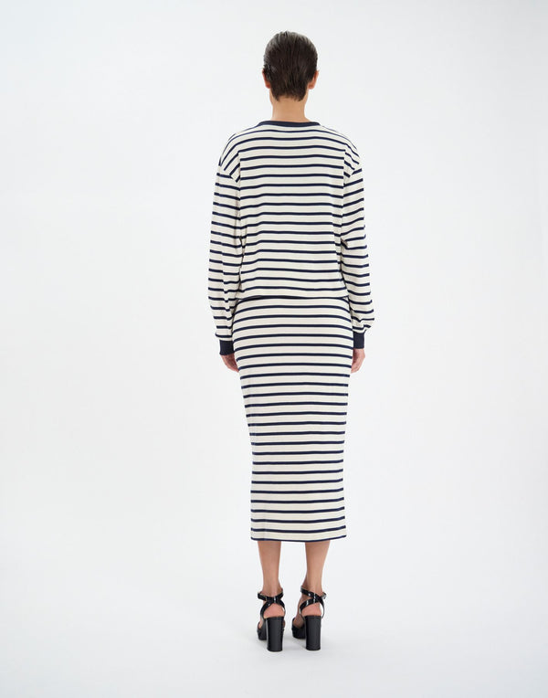 Ines De La Fressange Pull Layann En Coton Marine