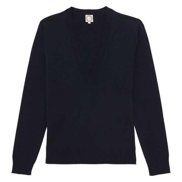 ines de la fressange Pull Morcant en coton marine