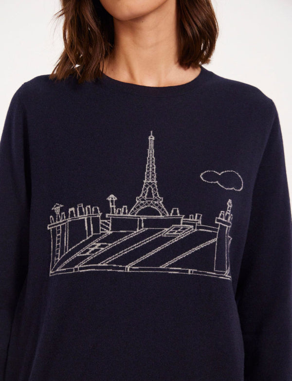 Ines De La Fressange Pull Parigi Bleu Marine