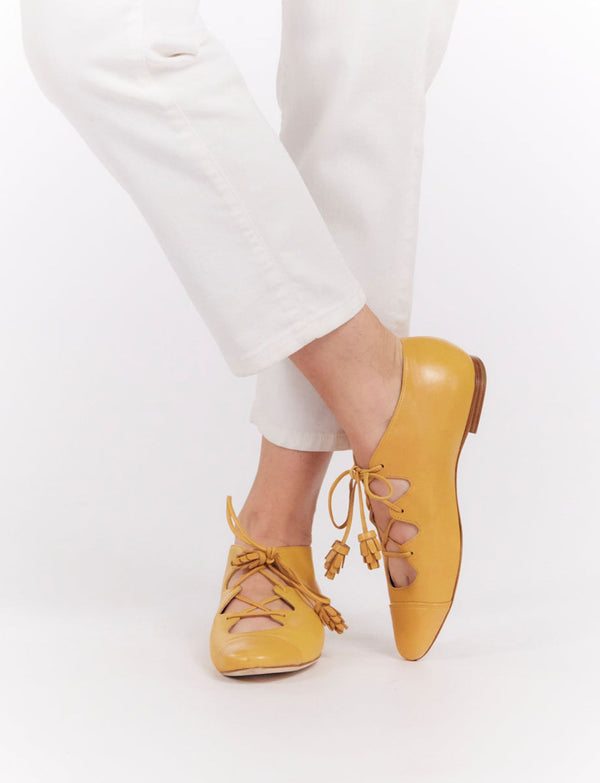 Ines De La Fressange Richelieu Ouvert Jaune