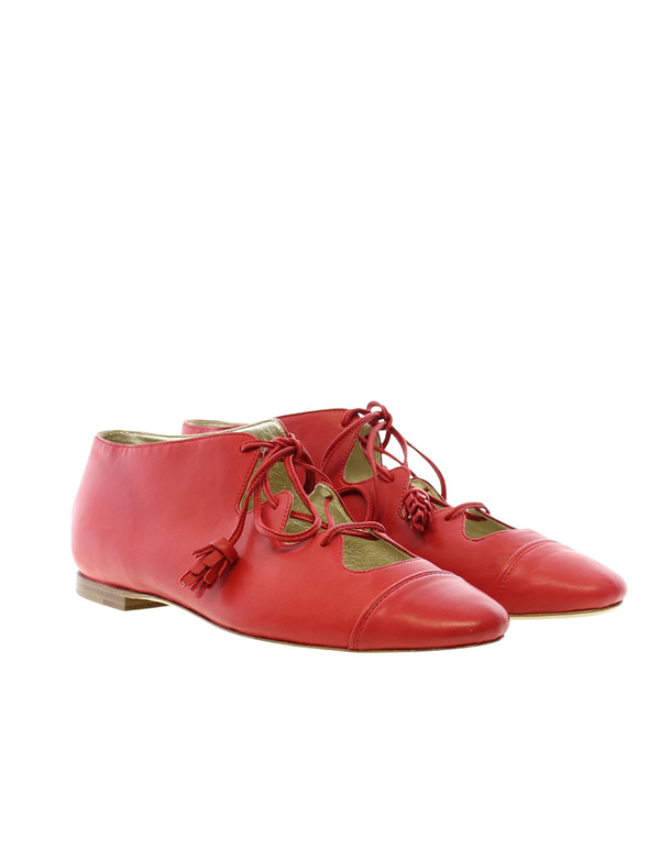 Ines De La Fressange Richelieu Ouvert Rouge