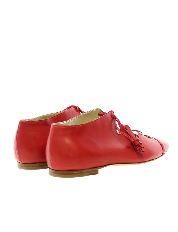 Ines De La Fressange Richelieu Ouvert Rouge