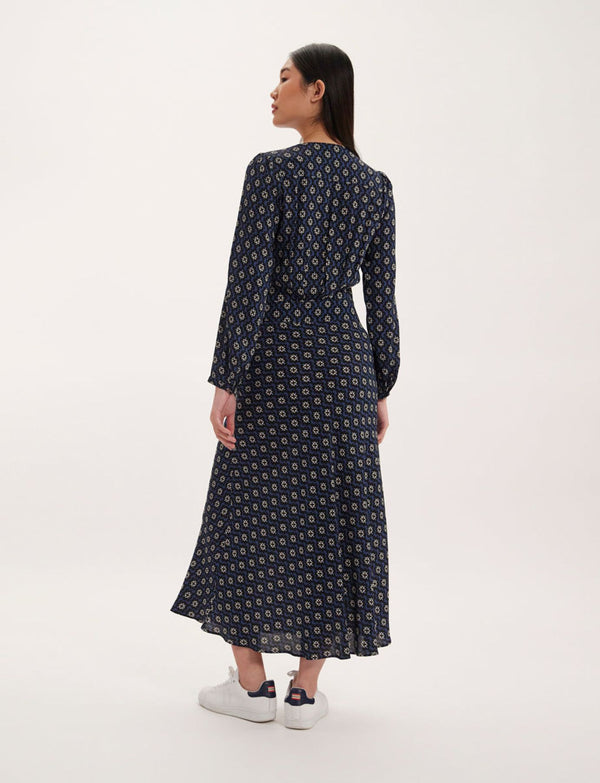 Ines De La Fressange Robe Ariel Imprimé Bleu