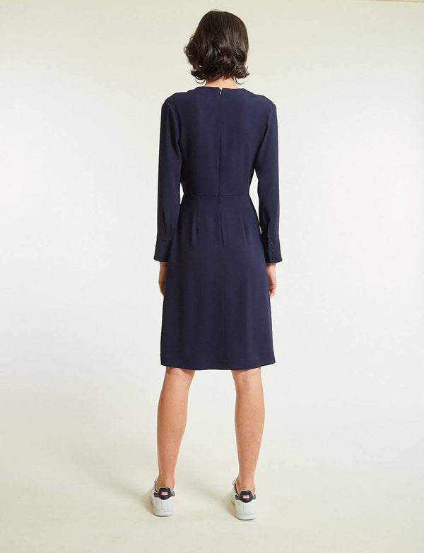 Ines De La Fressange Robe Blida Bleu Marine