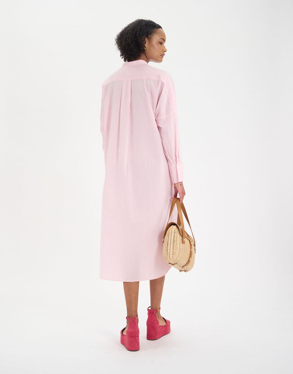 Ines De La Fressange Robe Boy En Coton Rose