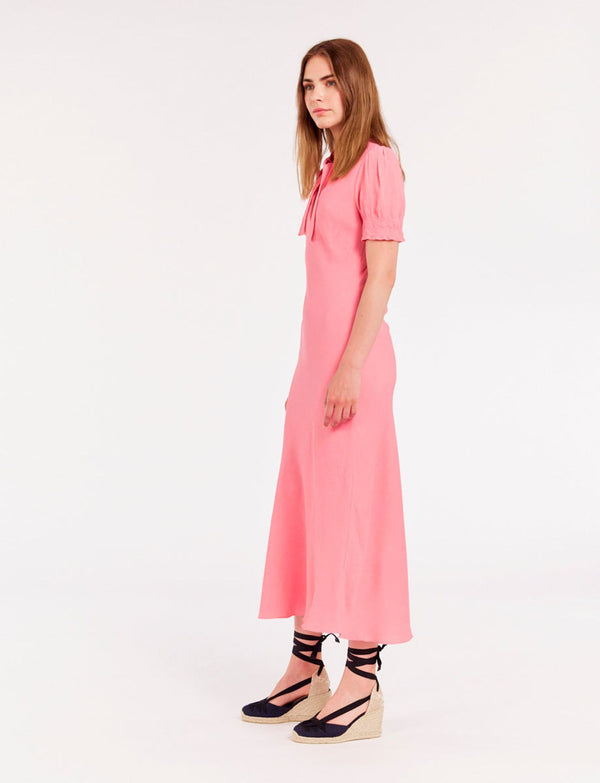 Ines De La Fressange Robe Cerise Longue Rose