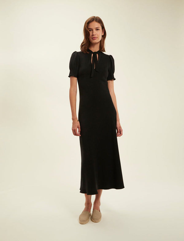 Ines De La Fressange Robe Cerise Noire Originale